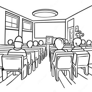 Colorful Sunday School Classroom Coloring Page 54403-43853