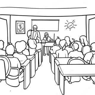 Colorful Sunday School Classroom Coloring Page 54403-43854