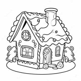 Christmas Gingerbread House Coloring Page 54412-43847