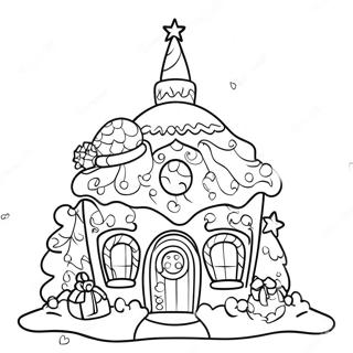 Christmas Gingerbread House Coloring Page 54412-43848