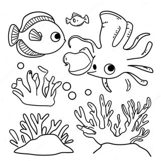 Coral Reef Coloring Page 5441-4511