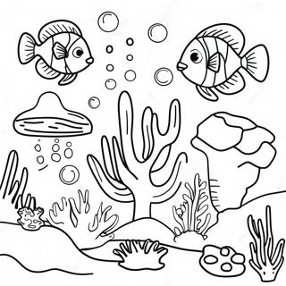 Vibrant Coral Reef Scene Coloring Page 5442-4518