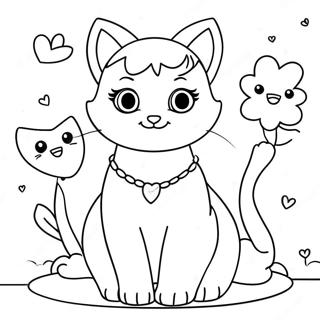 Barbie Cat Coloring Page 54432-43863