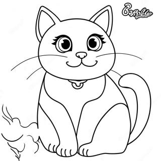 Barbie Cat Coloring Page 54432-43864