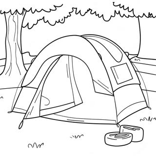 Adventurous Summer Barbie Camping Coloring Page 54453-43884