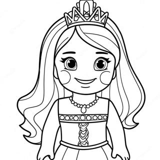 Sparkling Roblox Princess Coloring Page 54463-43899