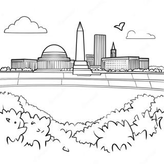 Washington Dc Skyline Coloring Page 54482-43904