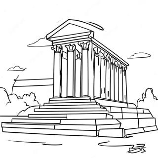 Colorful Washington Dc Monuments Coloring Page 54483-43906