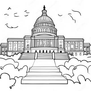 Colorful Washington Dc Monuments Coloring Page 54483-43907