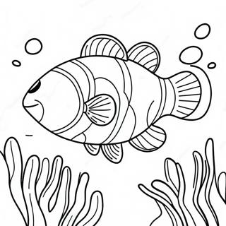 Colorful Clownfish Underwater Scene Coloring Page 54493-43913