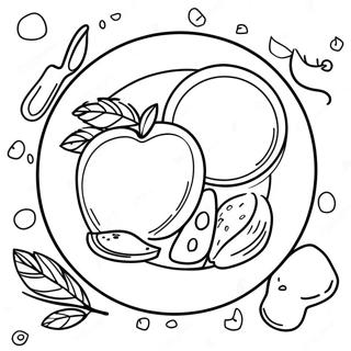 Healthy Plate Coloring Pages