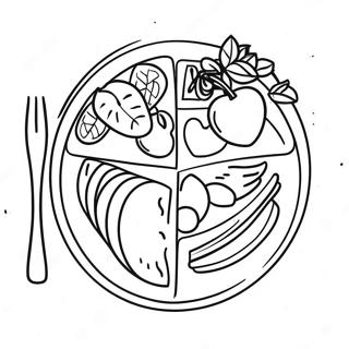 Healthy Plate Coloring Page 54502-43922