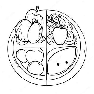 Healthy Plate Coloring Page 54502-43923