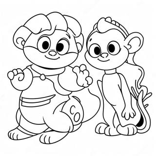 Animated Movie Characters Coloring Page 5452-6118