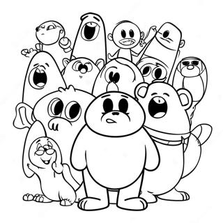 Animated Movie Characters Coloring Page 5452-6119