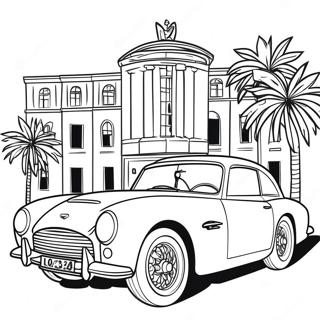 James Bond In A Classic Car Coloring Page 54533-43951