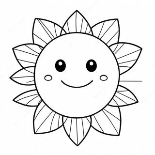 Cheerful Sun With Smiling Face Coloring Page 54543-43957