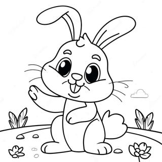 Joyful Easter Bunny Coloring Page 54563-43975