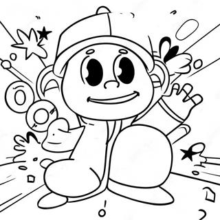 Hip Hop 90s Graffiti Art Coloring Page 54602-44003