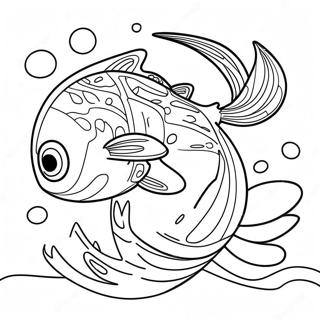 Majestic Kyogre Swimming Coloring Page 54613-44015