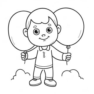 Ryan With Colorful Balloons Coloring Page 5462-4527