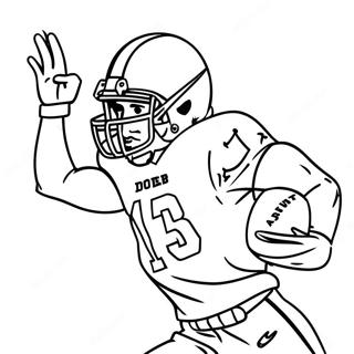 Byu Football Player In Action Coloring Page 54643-44043