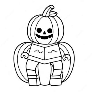 Spooky Lego Pumpkin Coloring Page 54663-44049