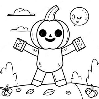 Spooky Lego Pumpkin Coloring Page 54663-44050