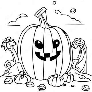 Spooky Lego Pumpkin Coloring Page 54663-44051