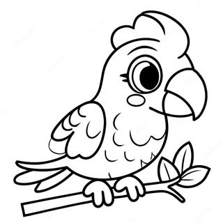 Colorful Parrot Coloring Page 54673-44061