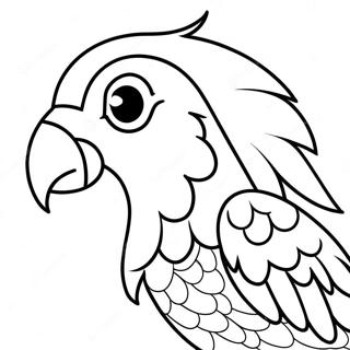 Colorful Parrot Coloring Page 54673-44062