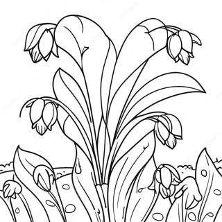 Charming Lily Of The Valley Garden Coloring Page 54683-44070