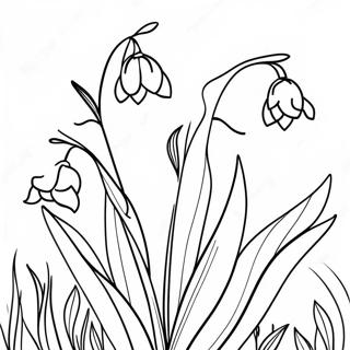 Charming Lily Of The Valley Garden Coloring Page 54683-44072