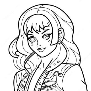 Jem In Sparkling Outfit Coloring Page 54693-44084