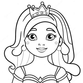 Princess Rainbow Coloring Pages