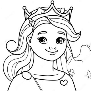 Princess Rainbow Coloring Page 54702-44079