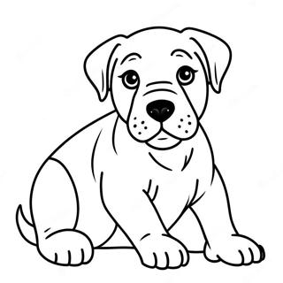 Playful Cane Corso Puppy Coloring Page 54763-44136