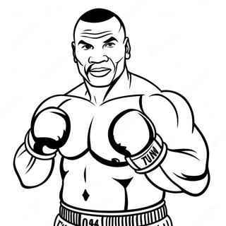 Mike Tyson In The Ring Coloring Page 54783-44146