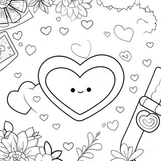 Cute Sweet Hearts Coloring Page 54793-44160