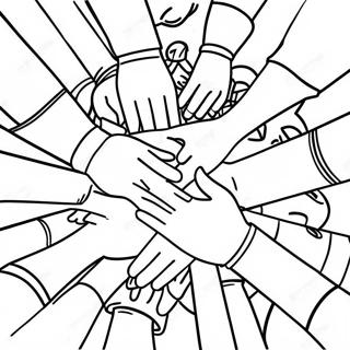 Diverse Citizens Holding Hands Coloring Page 54803-44167