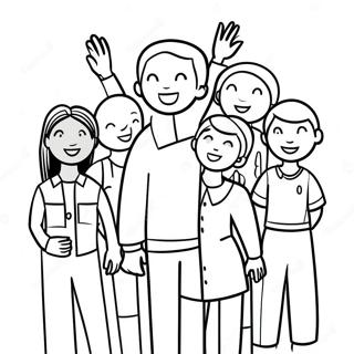 Diverse Citizens Holding Hands Coloring Page 54803-44168