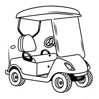 Golf Cart Coloring Pages