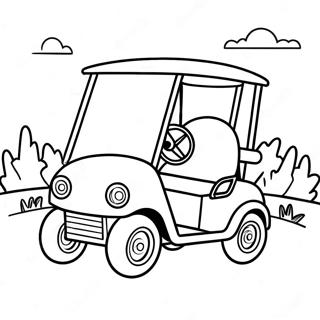 Golf Cart Coloring Pages