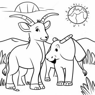 Beautiful African Wildlife Coloring Page 5482-4538