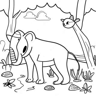 Beautiful African Wildlife Coloring Page 5482-4540