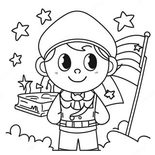 Patriotic Kids Coloring Page 54833-44192