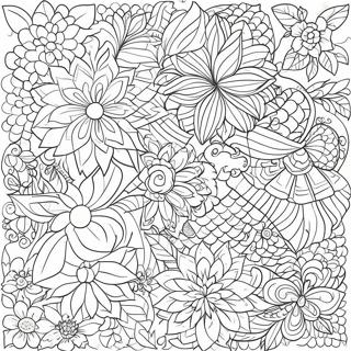 Bright And Cheerful Quilt Pattern Coloring Page 54843-44212