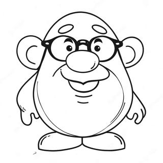 Funny Mr Potato Head With Glasses Coloring Page 54853-44201