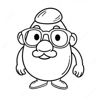 Funny Mr Potato Head With Glasses Coloring Page 54853-44202