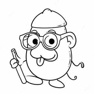 Funny Mr Potato Head With Glasses Coloring Page 54853-44203